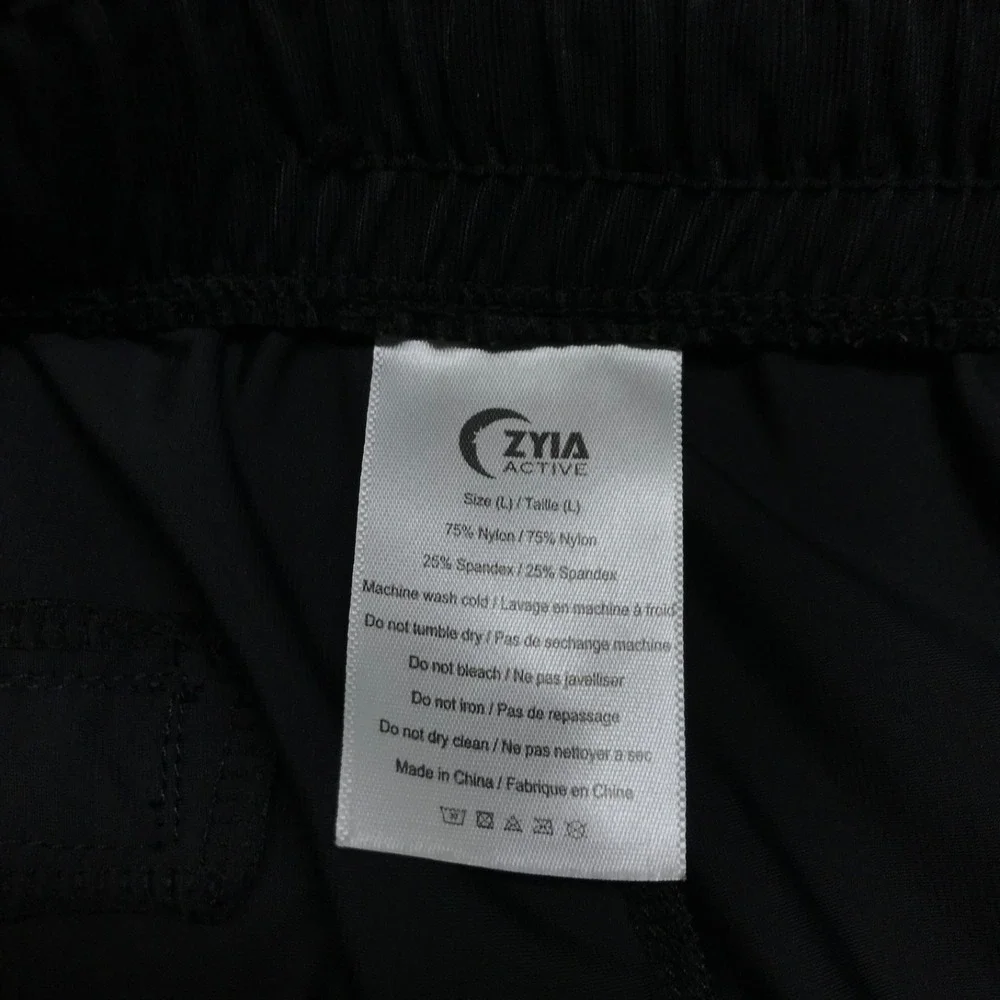 Zyia Active Everywhere Joggers Pants Womens Size L Black Ankle Zipper Travel Gym - Picture 4 of 11